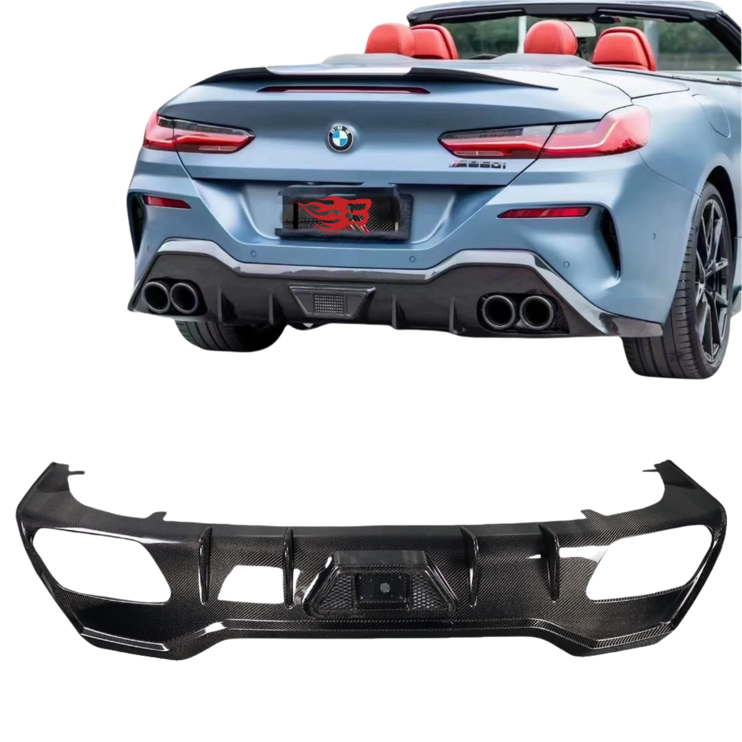 AC STYLE CARBON FIBER REAR DIFFUSER G14/15/16 8 SERIES