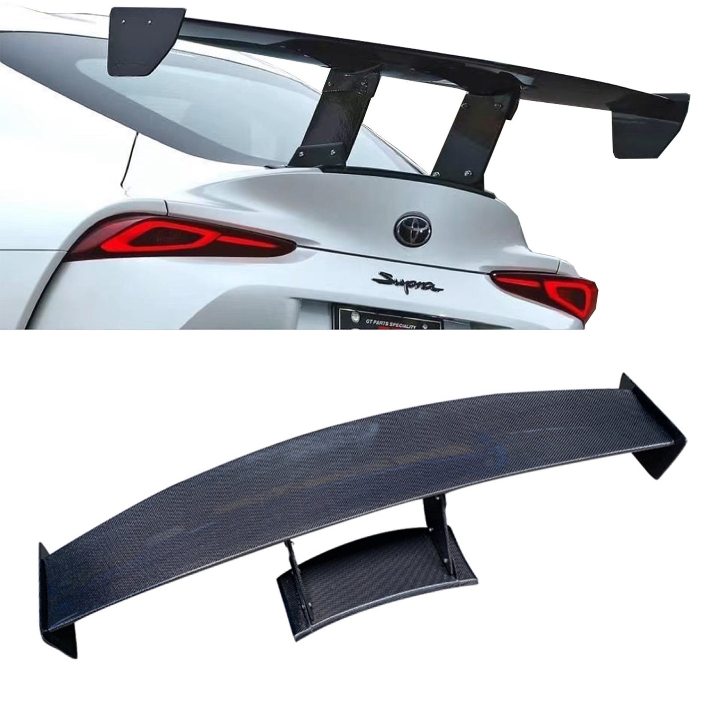 V STYLE CARBON FIBER REAR WING - A90 SUPRA