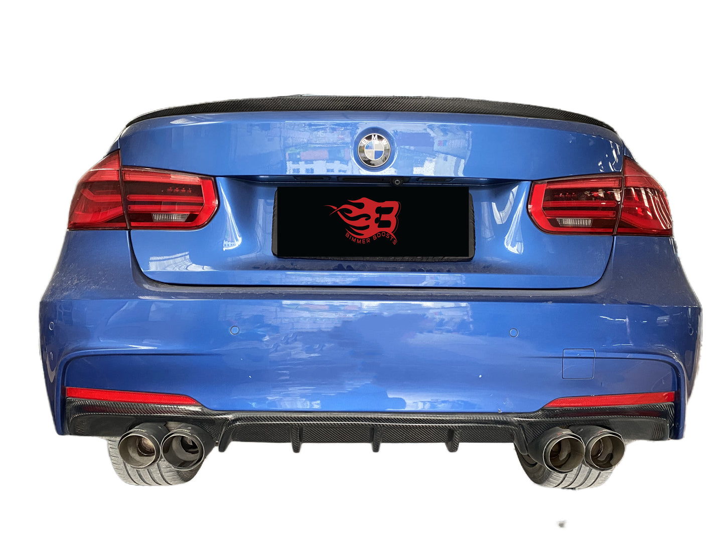 MP STYLE CARBON FIBER REAR DIFFUSER - BMW F30 3 SERIES