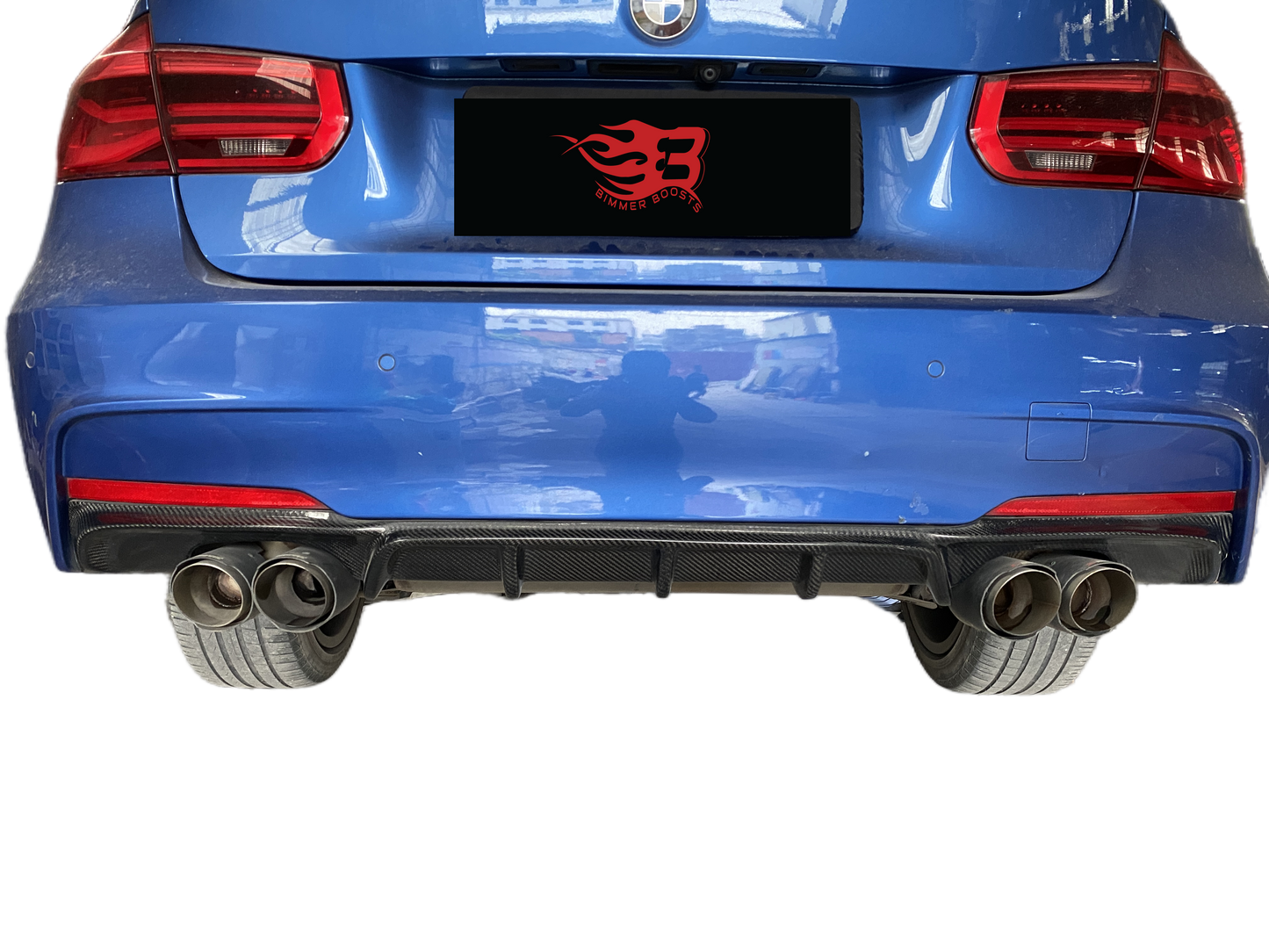 MP STYLE CARBON FIBER REAR DIFFUSER - BMW F30 3 SERIES