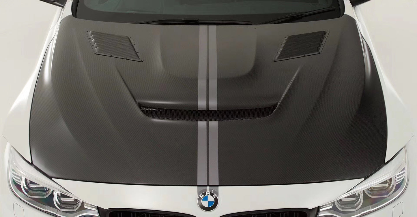 VRS STYLE CARBON FIBER FRONT HOOD - BMW F80 M3 & F82/F83 M4